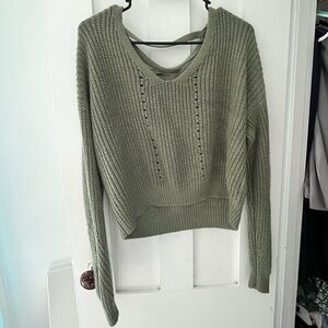 Aeropostale Sage Green Women's Crew Neck Sweater